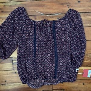 Mossimo Off Shoulder Patterned Top- NWT